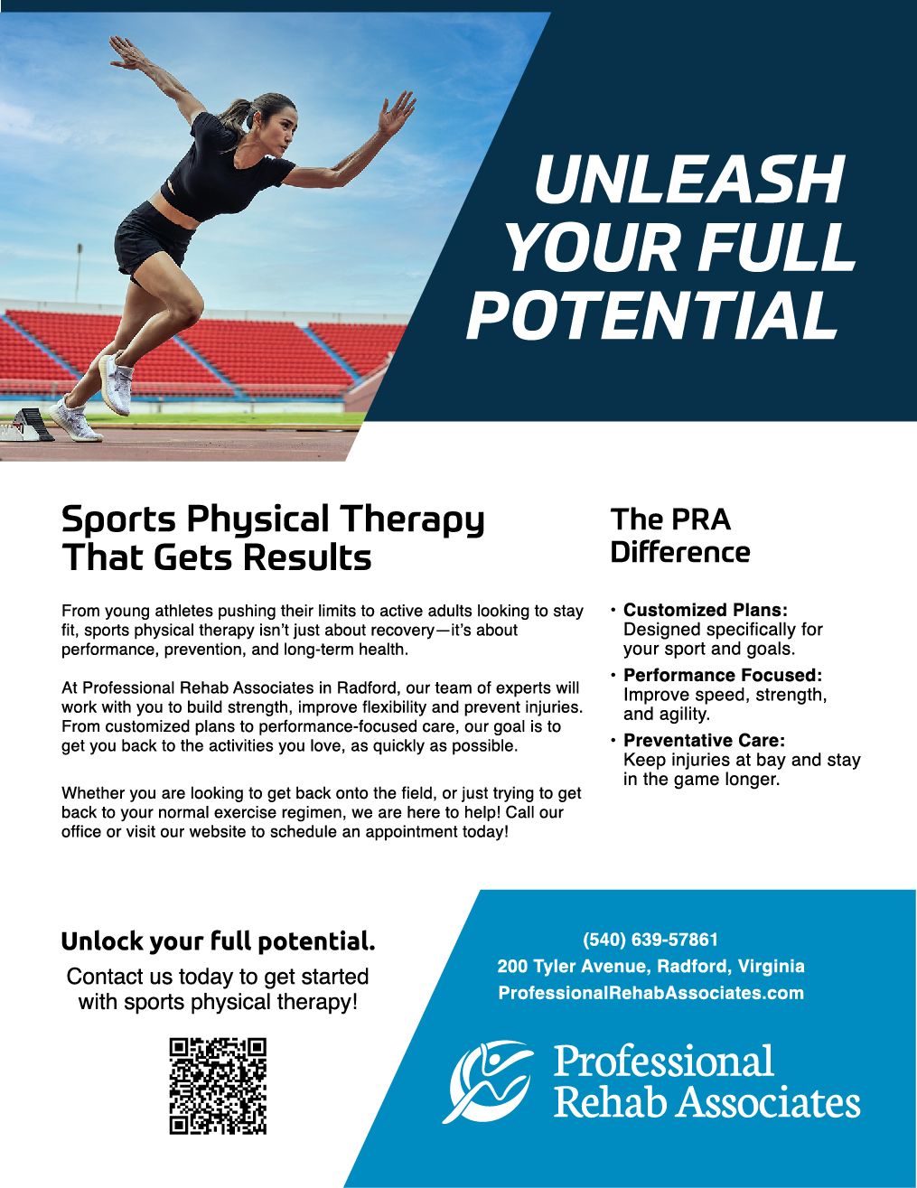 professional rehab associates sports physical therapy print advertising stimulus advertising